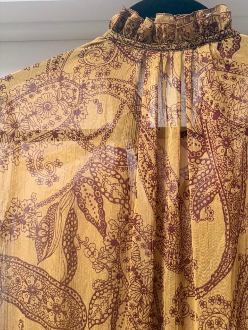 ZARA Long Sleeve Paisley Dress ZW Collection Size M $179 NWT * See description - Picture 11 of 15